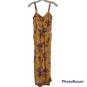 Xhileration Size small romper floral mustard